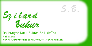 szilard bukur business card